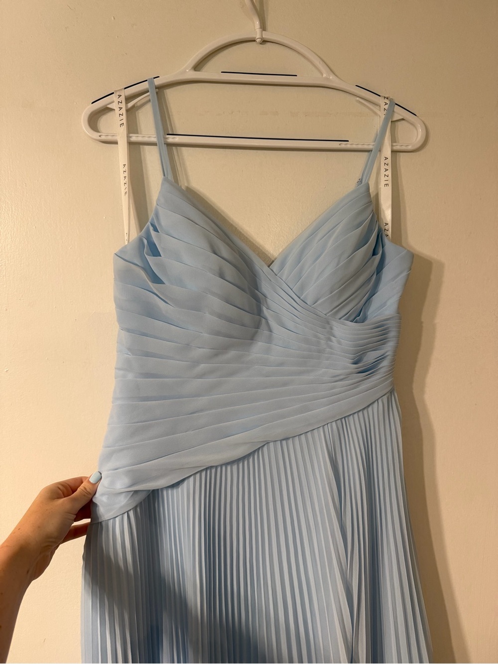 Azazie Vini Bridesmaid Dress in Sky Blue - Picture 4 of 8